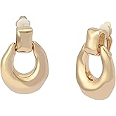 Robert Lee Morris Soho Women's Molten Doorknocker Clip-On Earrings