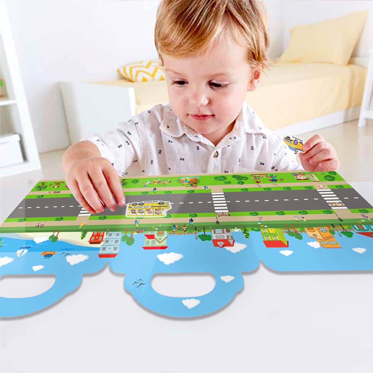 RUSON Reusable Sticker Book for Kids, Vehicles Truck Stickers Educational Learning Toys Travel Stickers Activity Books for Toddler Girls Boys Age 3+ Birthday Gifts