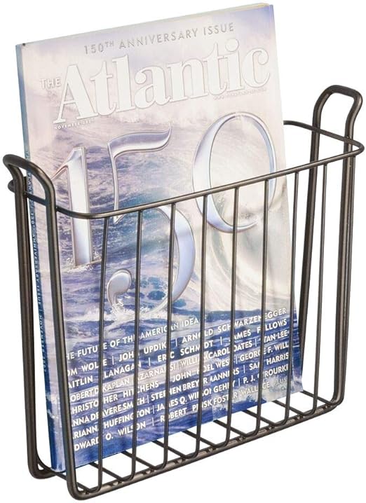 mDesign revistero - Revistero pared para el baño, la cocina o la