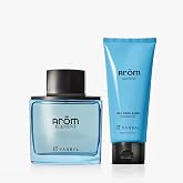 Yanbal Arom Element Eau de Parfum for Men, Mens Cologne Gift Set Natural Ginger and Juniper Berry Notes with Shower Gel, Long-Lasting Scent, Pulse-Point Use, Cool Storage, Turquoise Bottle.