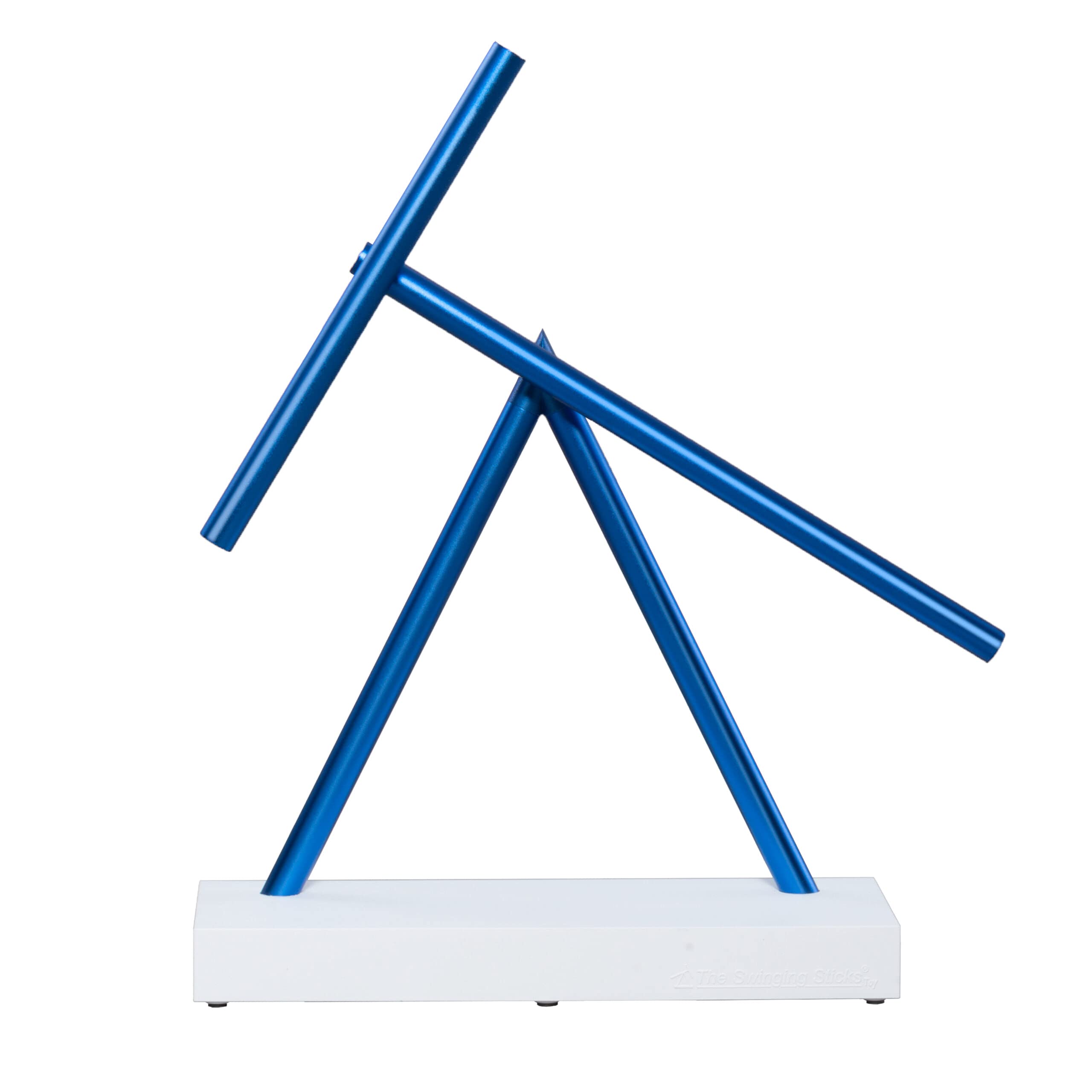 Kinetic Energy Sculpture - Desktop Toy Version (White/Blue)