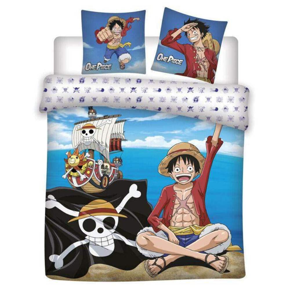 Aymax S.P.R.L One Piece 100% Cotton Bed Linen, Reversible Duvet Cover 240 x 220 cm and 2 Pillowcases 65 x 65 cm