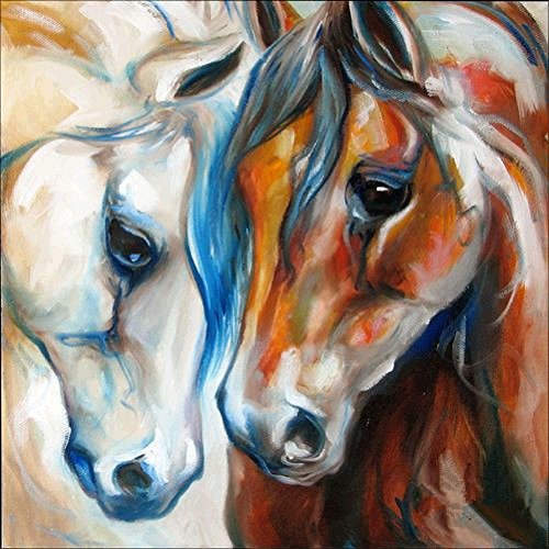 Norbi Painting With Diamonds Horse Embroidery Diamond by Number Kits Rhinestone Painting Cross Stitch Kit Wall Art Decor for Kids Adult Beginner