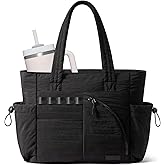 LOVEVOOK Women's Tote Handbags, Puffer Bag and Work Bags with Compartment for Women, Lightweight Quilted Nurse Shoulder Daily