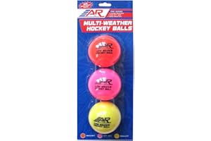 A&R Sports Low Bounce Multi Weather Street Hockey Balls (Pack of 3)