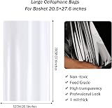 HCSSZ Large Cellophane Hampers Bags with Pull Bows 10 Pack 20.5 x 27.6 in view 2