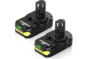 REOBEN 【Upgrade to 3600mAh】 3.6Ah Replacement for Ryobi 18V Battery Compatible with 18V Ryobi Battery P102 P107 P104 P105 P103 P108 P109 Compatible with Ryobi Battery 18 Volt Cordless Power Tools 2 Packs