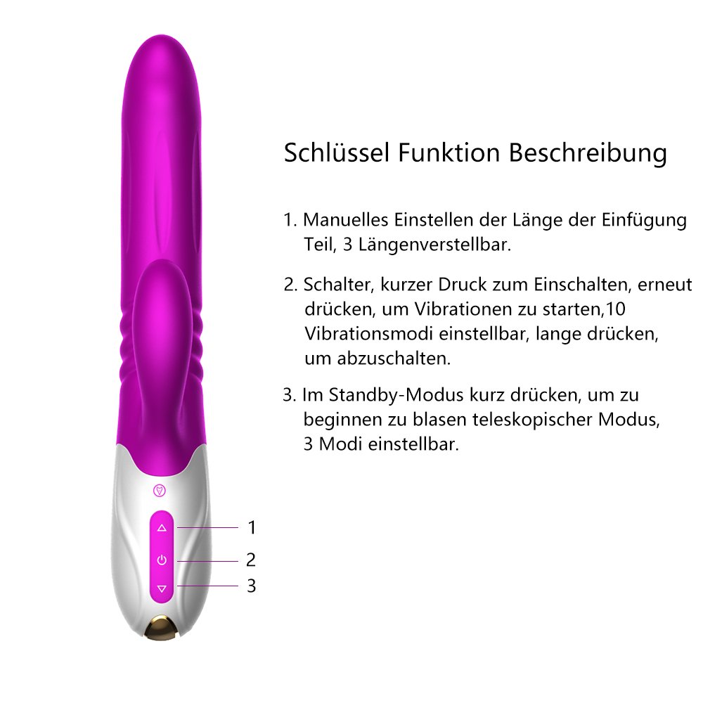 Stoßvibrator groß xxl Vibratoren Silikon Dildo Vibrator Vibrationen sexspielzeug klitoris für sie and Klitoris Massagegerät versenkbare Vibrationen stimulierende G-Punkt Klitoris for 100% wasserdicht---Sexspielzeug für Frauen vibratoren (Li