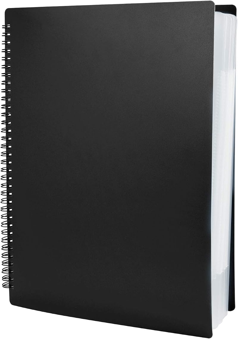 Irich Music File Folder A4 60 Sheet Choir Folder 32x24cm Black