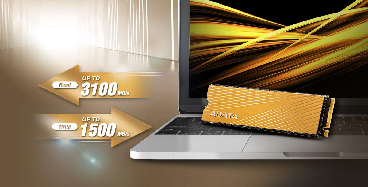 ADATA Falcon 1TB 3D NAND PCIe Gen3x4 NVMe M.2 2280 Read/Write Speed up to 3100/1500 MB/s Internal SSD (AFALCON-1T-C)