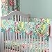 Carousel Designs Coral and Teal Floral Crib Rail Cover