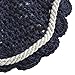 Intrepid International All Crochet Fly Veil with Ears, Navy/Silver, Horse Size