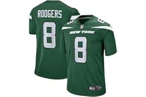 Nike Aaron Rodgers New York Jets NFL Kids Youth 8-20 Gotham Green Home On-Field Game Day Jersey