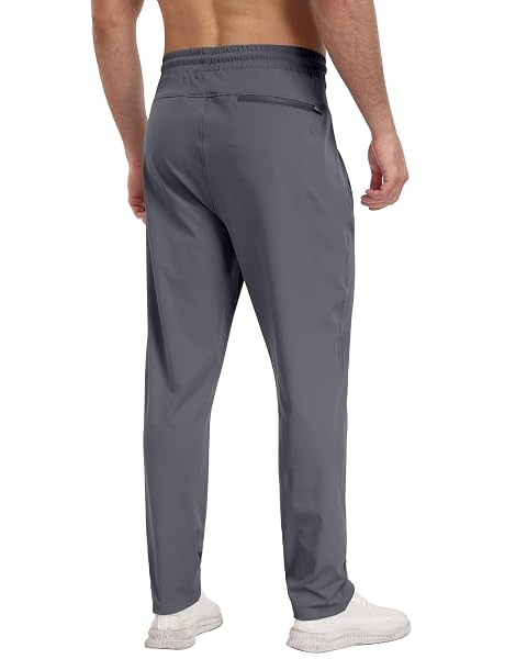 PARISDIARY 3 PACK MENS ATHLETIC SWEATPANTS WITH ZIPPER POCKETS,WORKOUT GYM JOGGERS PANTS FOR MEN RUNNING JOGGING PANTS-BLACKDARK GRAYNAVY-XL
