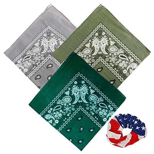 Large Bandanas 27 x 27 Versatile Biker Rags Classic Paisley Bandana