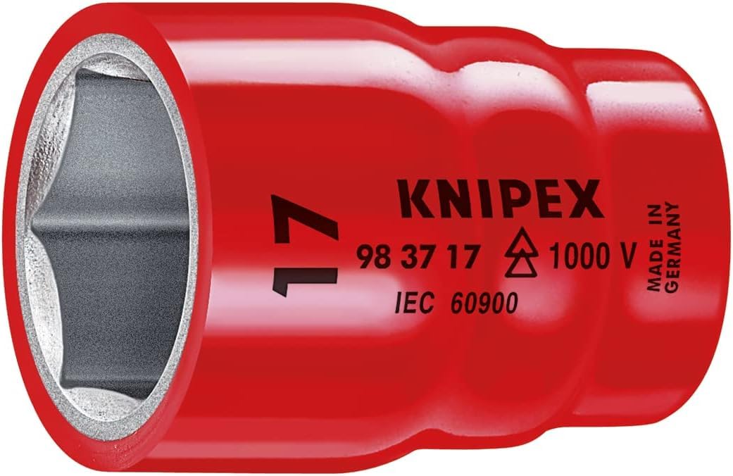 KNIPEX Hexagon Socket for Hexagonal Screws with Internal Square 3/8" 42 mm, 98 37 10