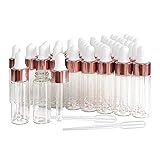 50 Pcs Mini Glass Dropper Bottle 5ml Clear Glass