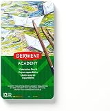 Derwent Academy Watercolour Pencils 12 in Tin Set Blendable Multicolour view 2