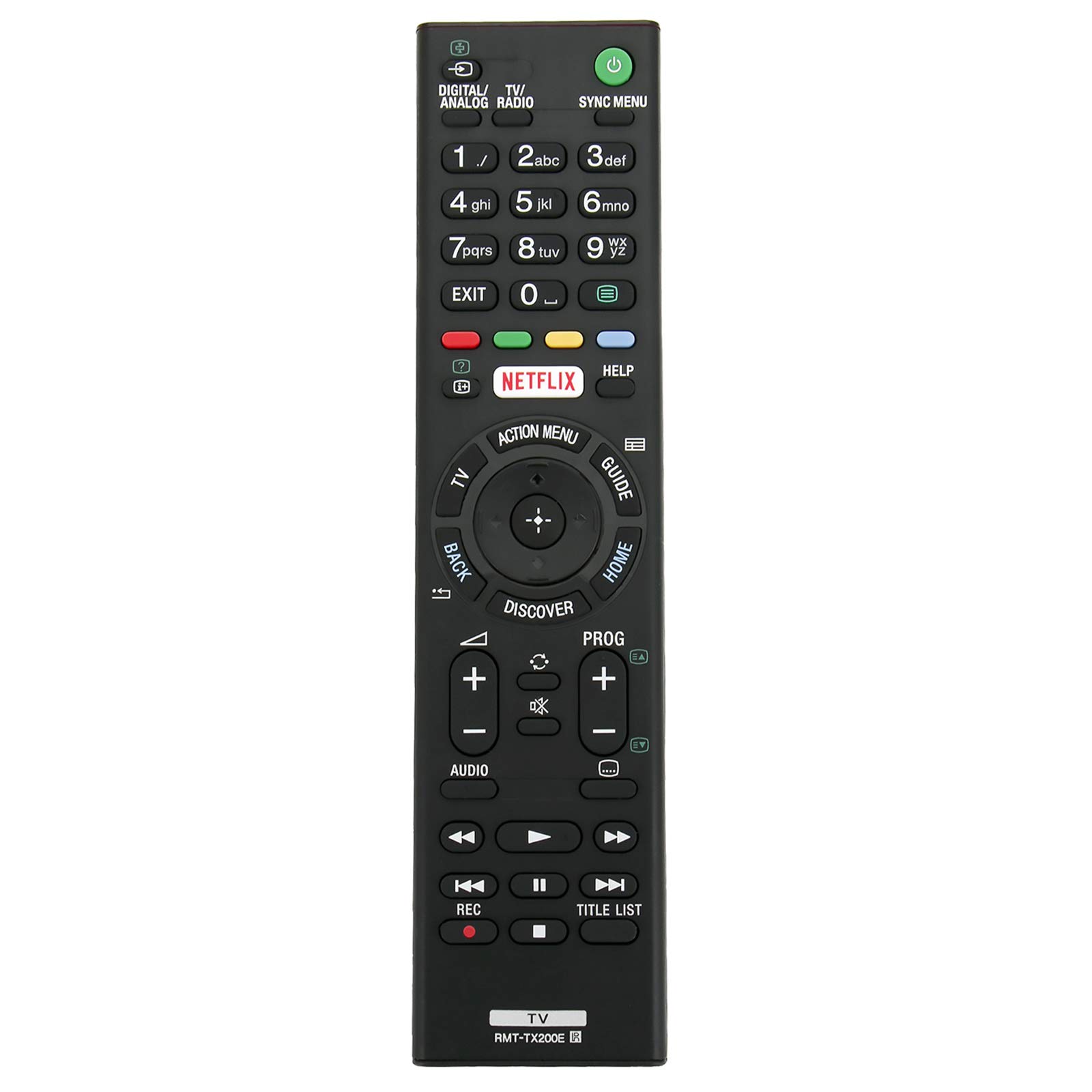 VINABTY RMT-TX200E Replacement Remote Fit for Sony Android TV KD-49XD7004 KD-55XD7004 KD-65XD7504 KD-50SD8005 KD-55XD8599 KD-49XD7005 KD-55XD7005 KD-65XD7505 RMT-TX200P RMT-TZ300A