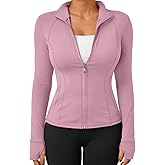 Trendy Queen Womens Lightweight Zip Up Jackets 2026 Athletic Workout Hoodies Spring Shirt Fitted Gym Clothes with Pocket