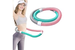 Weighted Soft Spring Hula Hoop for Adults – 3.3lb Foldable Fitness Hoop, Waist-Friendly Design, Portable Slimming Exercise Eq