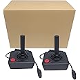 RUITROLIKER Retro Controller Gamepad Joystick for Atari 2600 System Console Black Pack 2PCS