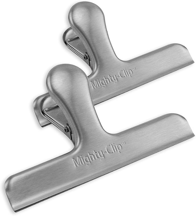 8 Pcs Set Metal Chip Bag Clips Stainless Steel Home Kitchen Food Snack Clips 2 56 2 17inch Heavy Duty Food Bag Clips Silver Seal Clips Food Clips