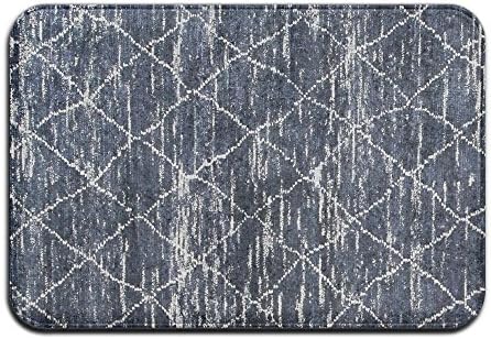 Moroccan Trellis Cool Warm Point Plastic Anti-slip Base Floor 15.7'' W?23.6'' L Environmental Rectangular Floor Cushions Door Mat
