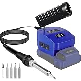 Cordless Soldering Iron Station Tool Compatible with Kobalt 24V Battery | (No Battery) 60W Portable Electric Soldering Iron,USB &amp; Type C,Fast Heating,for DIY, Appliance Repair, Wire Welding