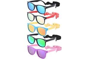azuza 5 Pack Kids Sunglasses Silicon Unbreakable Polarized UV Protected Sports toddler Sunglasses for Kids Boys and Girls