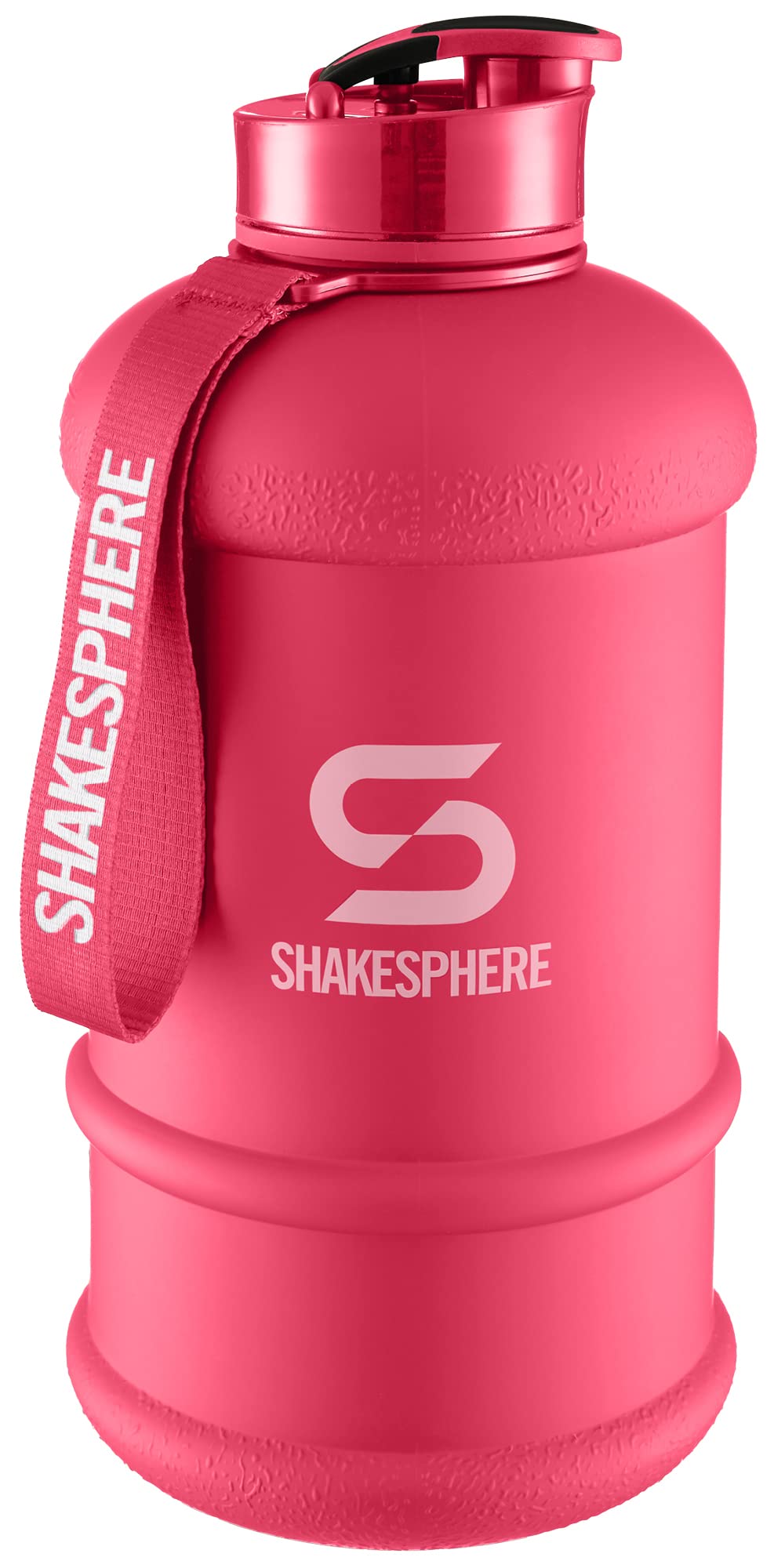 ShakeSphere Matte Pink Flip Cap 1.3L Water Bottle with white Logo (Matte Pink, 1.3)