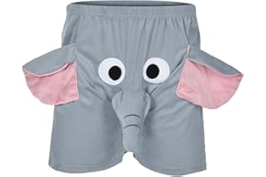 Mens Elephant Trunk Underwear Funny Elephant Underwear Novelty Boxer Shorts Prank Presents Mens Cotton Athletic Shorts