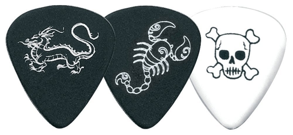 GEWA Fire Stone Plectrum/Pick Monster, 351 shape, Scorpion, black, 0.81 mm, 12 pieces