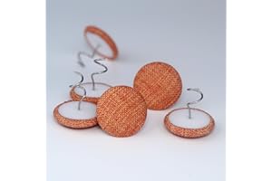 MIOULE Upholstery Tacks Twist Pins for slipcovers，Headliner Pins - Bed Skirt Pins Or Holders - Pins to Hold Bedskirt in Place for Furniture Pins (12PCS Orange)