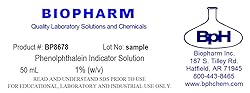 Phenolphthalein pH Indicator 1% Solution — One