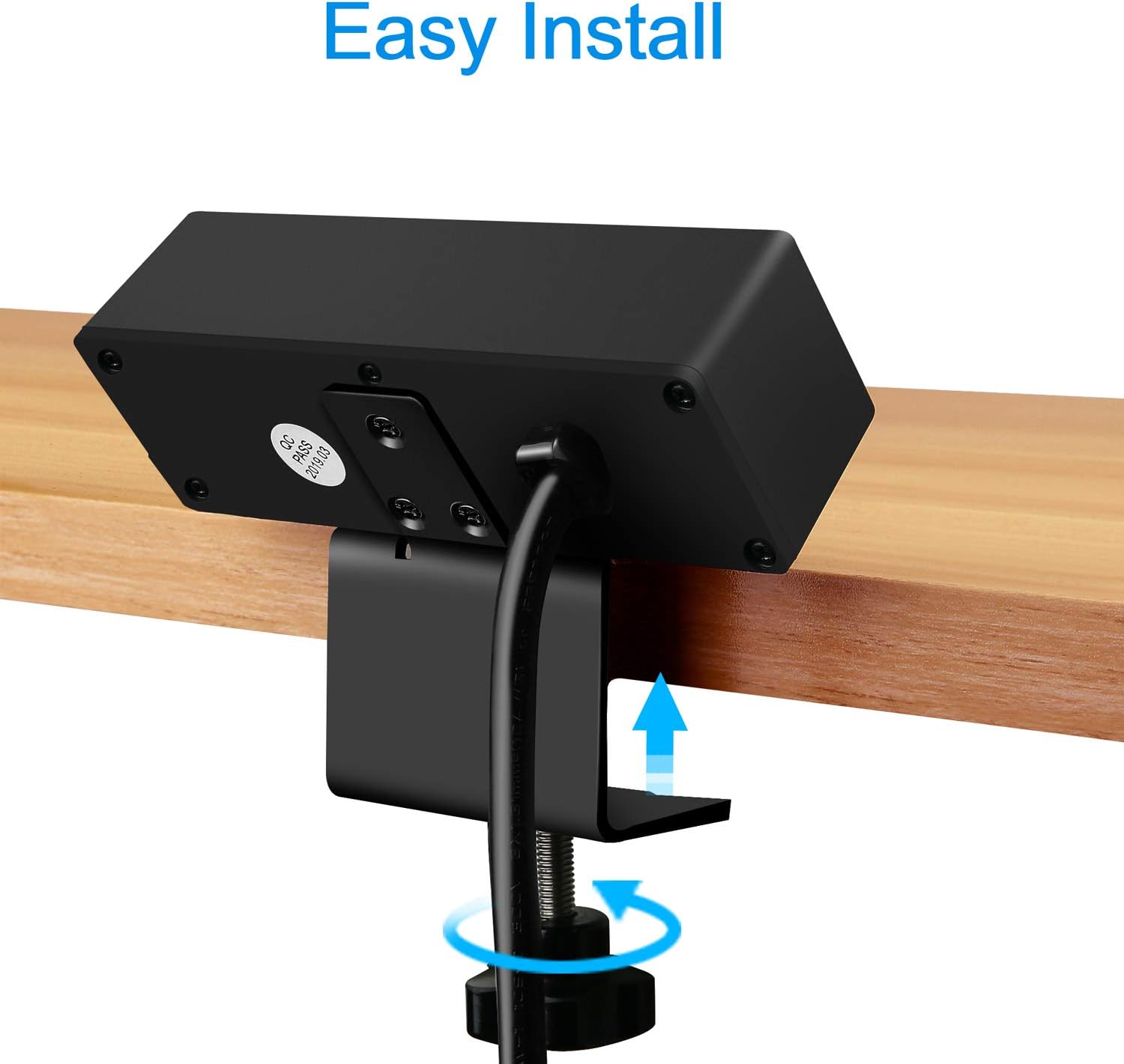 3 Outlet Desk Clamp Power Strip, Desk Mount USB Charging Power Station, Removable Desktop Power Center Plugs Output 125V 60HZ 12A 1500W, USB 5V 2.1A 6.56FT Cable: Home Audio & Theater
