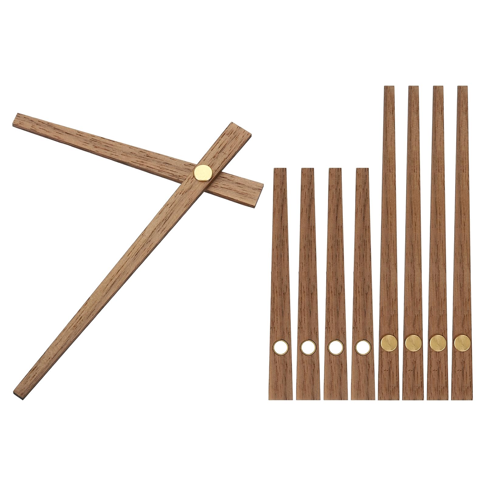 PATIKIL Replacement Clock Hands Kit, 5 Set Wooden Clock Mechanism Movement Wall Clock Hands Parts Replacement for 12 Inch Wall Clock Repair DIY Home Art Decor, A1