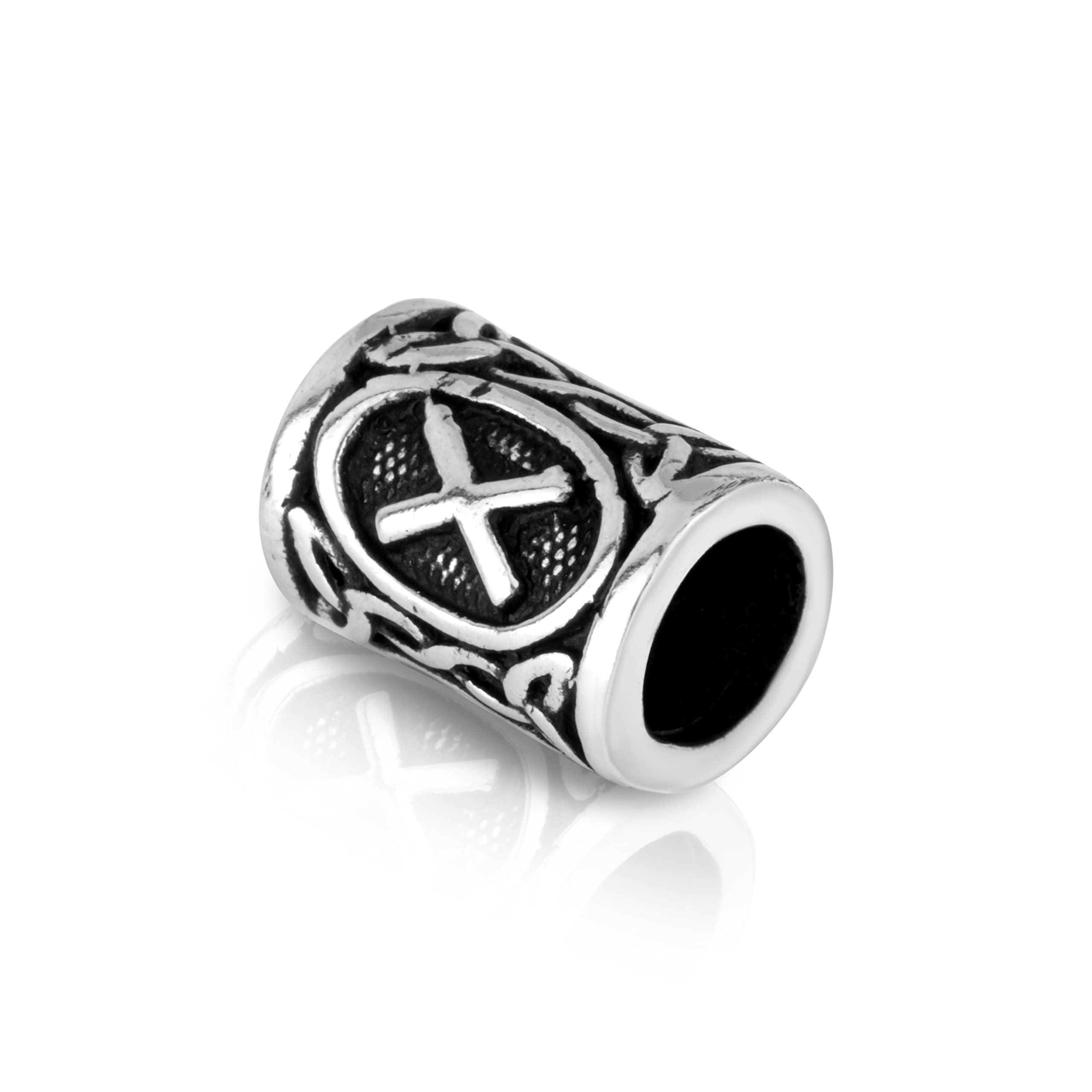 NKlaus GEBO - 925 Sterling Silver Futhark Bead Germanic Celtic Viking 3569