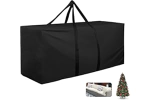 FLYMEI Outdoor Cushion Storage Bags 68 inch Waterproof Extra Large Storage Duffle Bag with Zippers for Patio Furniture Christmas Tree, Pool Cover Storage with Handles