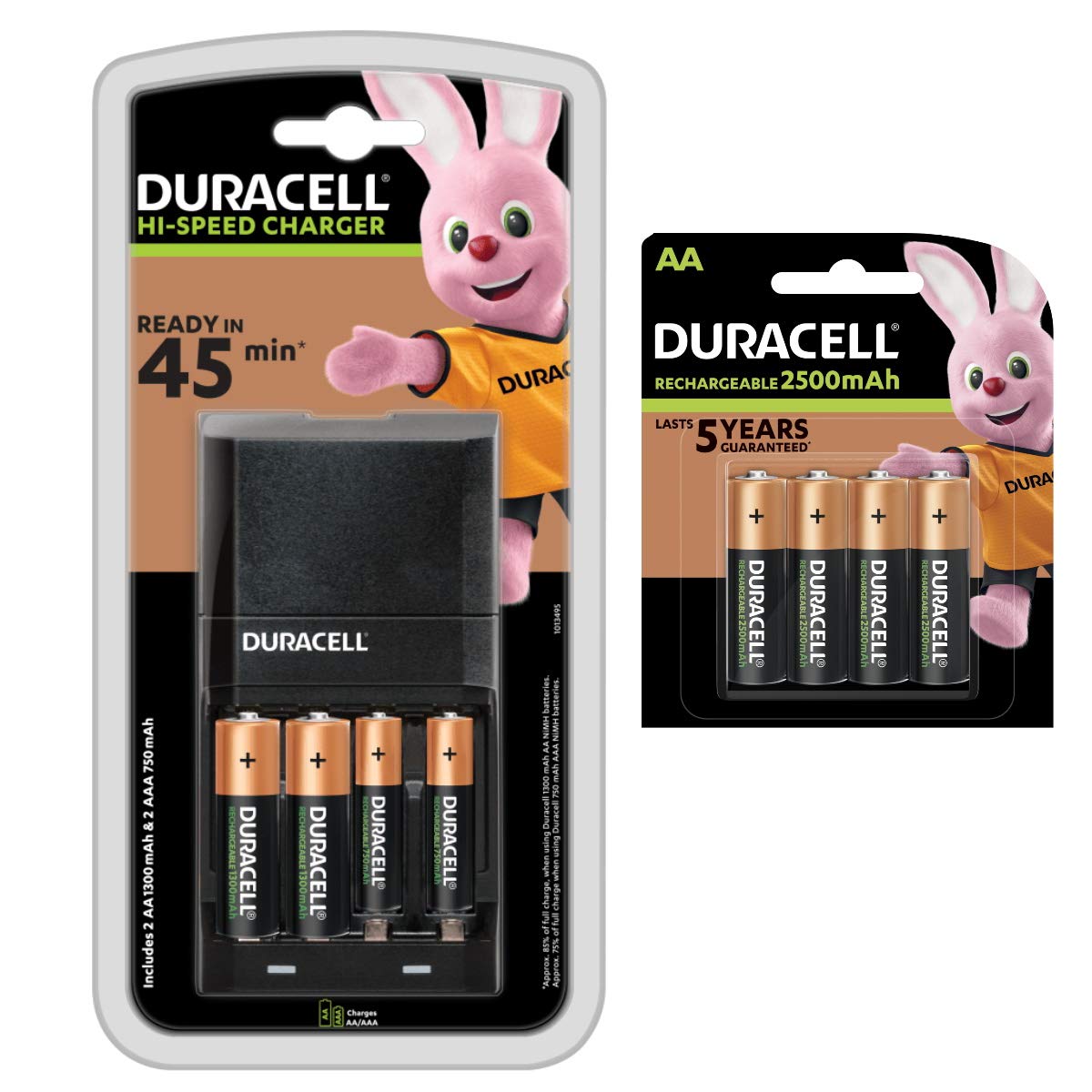 Duracell Hi-Speed Advanced Charger with 6 AA and 2 AAA Batteries