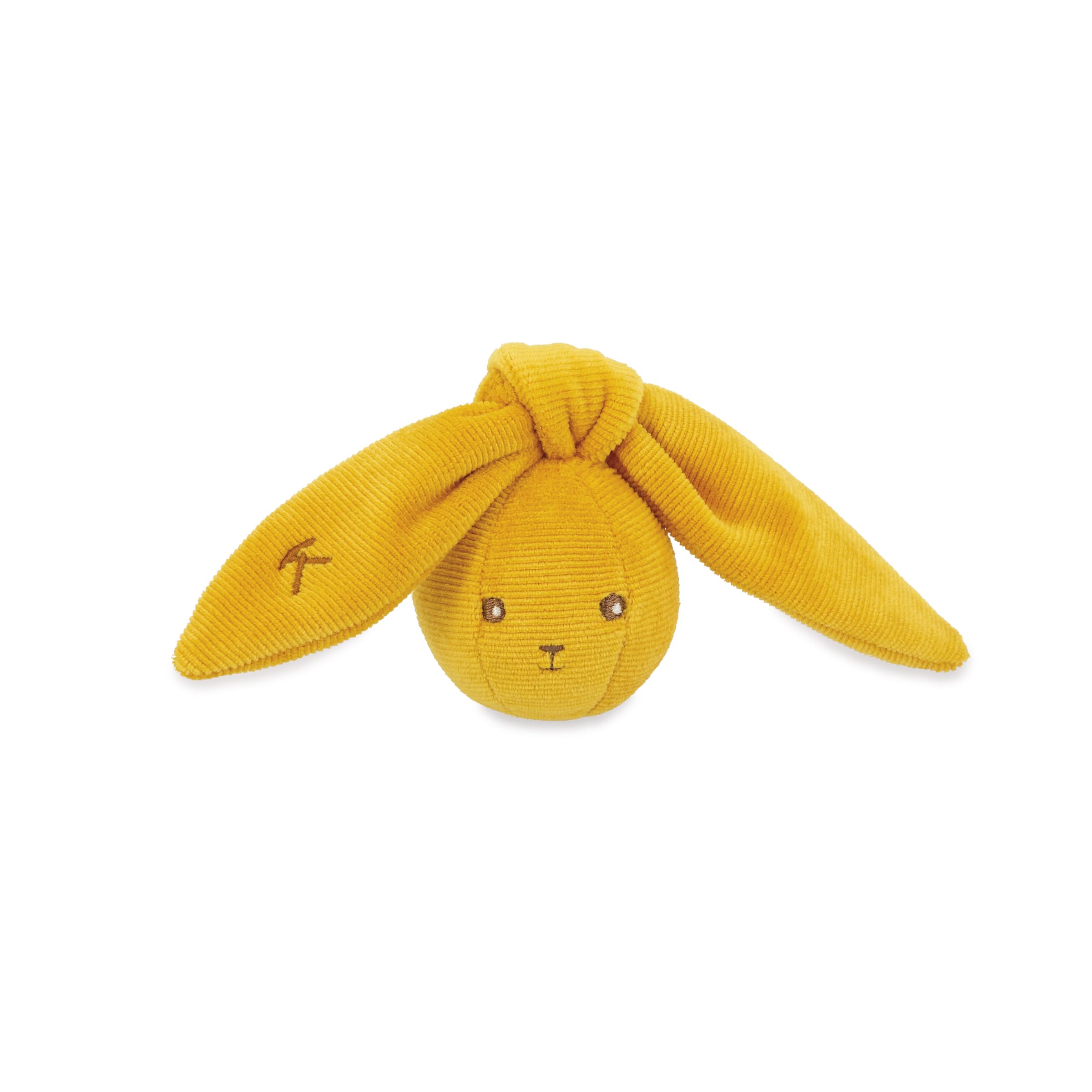 Kaloo - Lapinoo - Rabbit Rattle Ball - 6 cm - Ochre Colour - Baby’s Velvet Rattle Ball - Ultra-Soft Material - 0 Months +, K218005