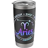 Aries Zodiac Sign Aries Horoscope Aries Birthday Stainless Steel Insulated Tumbler