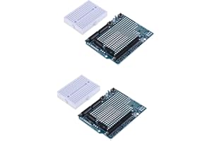 HiLetgo 2pcs UNO R3 Proto Shield Prototype Expansion Board with SYB-170 Mini Breadboard Based for Arduino UNO R3 ProtoShield