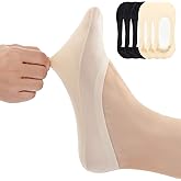 R RELAXIFE Womens No Show Thin Socks Cotton Nylon Low Cut Liner Non Slip hidden Invisible Socks for Flats Sneaker 4-6 pack