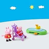 Peppa Pig Evie’s Park Playset - 7.5 cm Figures - Stroller & Pond Accessories view 3