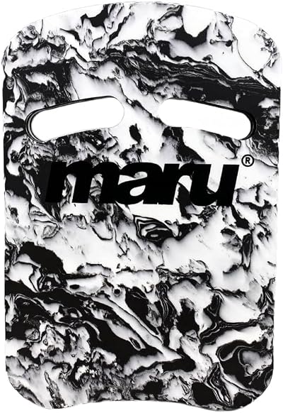 Maru Swimming Kickboard Black White 42x28cm Easy-Grip EVA Foam Buoyant