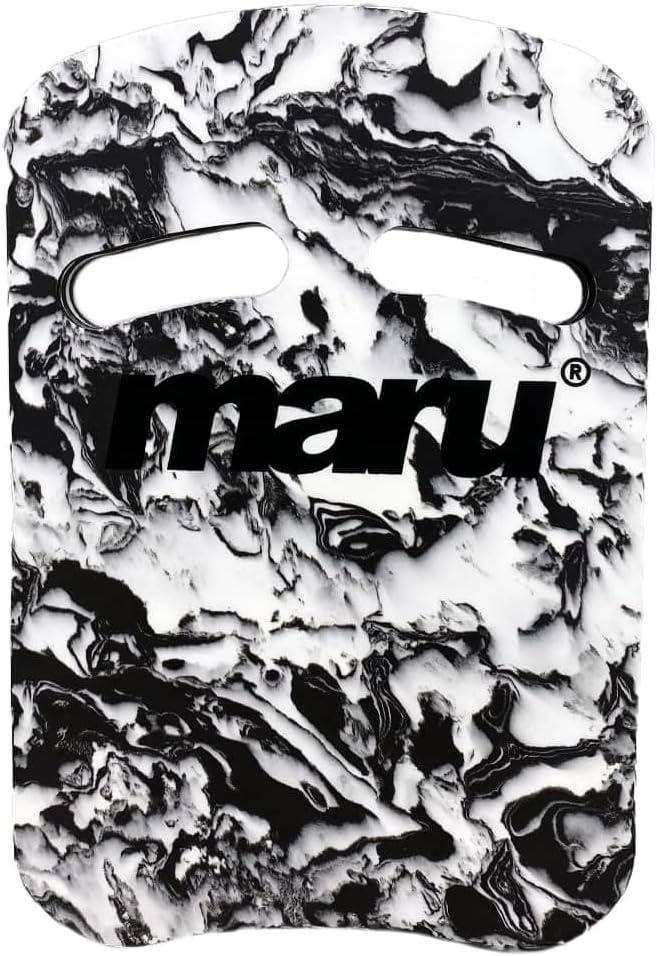 Maru Swimming Kickboard Black White 42x28cm Easy-Grip EVA Foam Buoyant