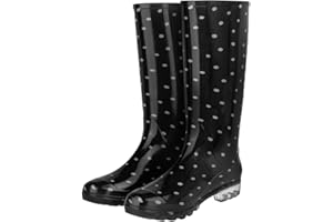 DaeRainy Tall Rain Boots for Women, Knee High Waterproof Slip On Garden Boots