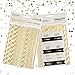 Bachelorette Straws- Gold Paper Straws with Banners