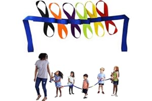 Ljxyloog 12-Handle Walking Rope, Colorful Walking Rope with Handles Outdoor Safety Daycare for Preschool Kids Daycare School